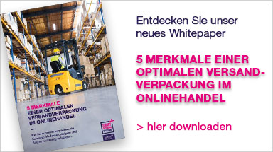 Whitepaper "5 Merkmale einer optimalen Versandverpackung im Onlinehandel" hier downloaden