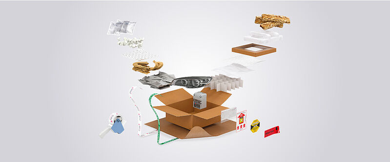 Produktverpackung mit nachhaltigen Recyclingmaterialien