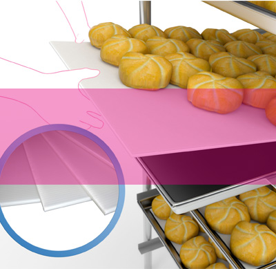 PP-Hohlkammerstegplatte 10 mm als Teiglingunterlage und Peelboard für Bäckereien