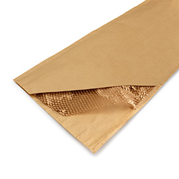 Detailansicht der ClimaLiner-Auskleidung: Flexible Thermoverpackung für Tüten und Kartons, isoliert bis zu 48 Stunden.