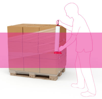 Praktische Handstretchfolie zur manuellen Ladeeinheiten-Sicherung