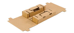 Umweltfreundliche Verpackungslösung aus Wellpappe, die Kosten reduziert und wirtschaftlich ist.