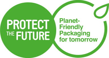 te vor: Logo von Antalis Verpackungen mit dem Slogan 'Protect the future!'