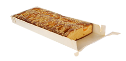 Papierbackform aus Frischfaserkarton, geeignet zum Backen, Einfrieren, Lagern, Schneiden und Transportieren von Lebensmitteln.